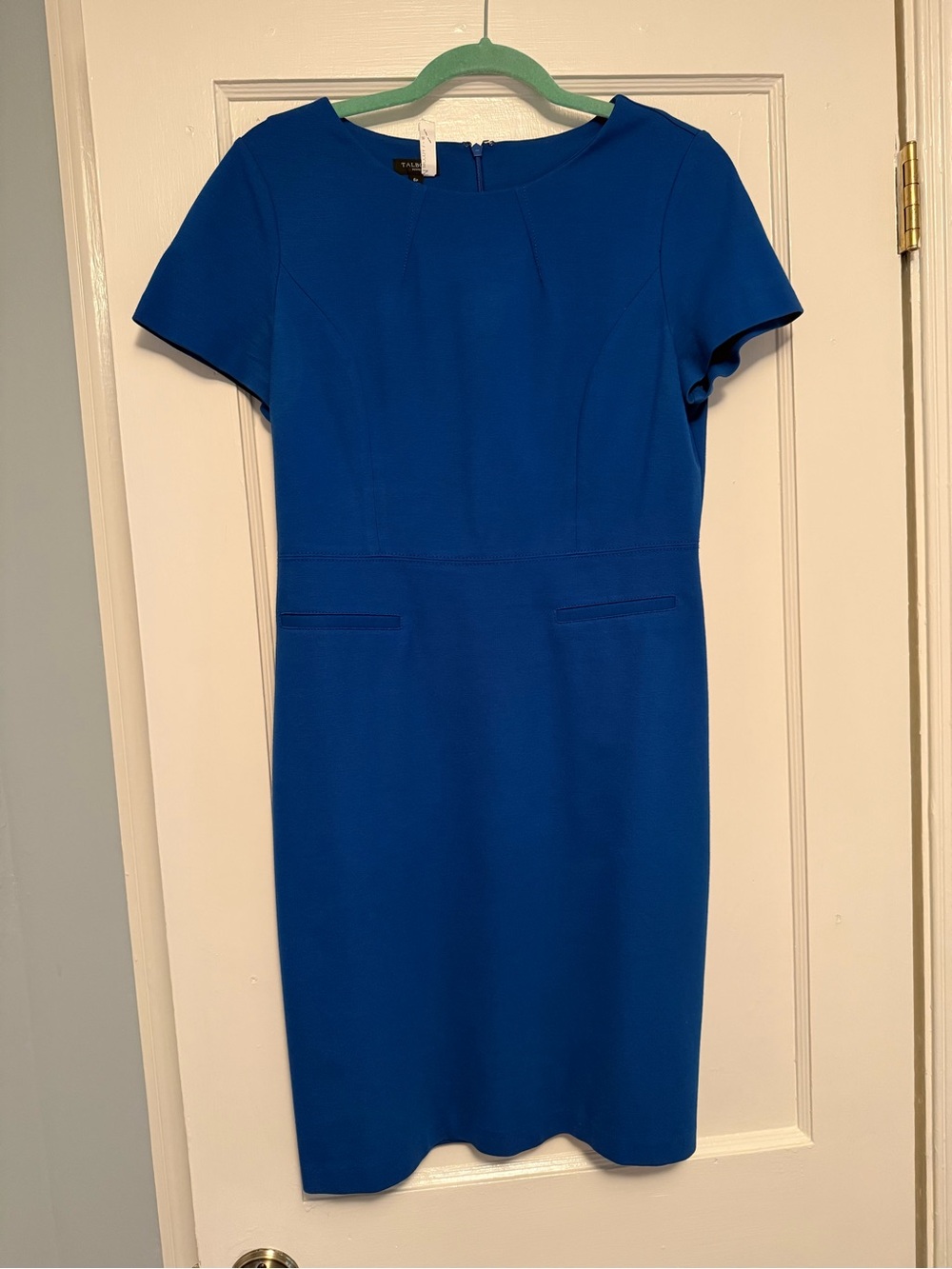 Talbots Cobalt Blue Short Sleeve Sheath Dress